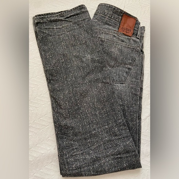 Vintage Guess Lincoln Men’sSlim-Straight Speckled Black Jeans